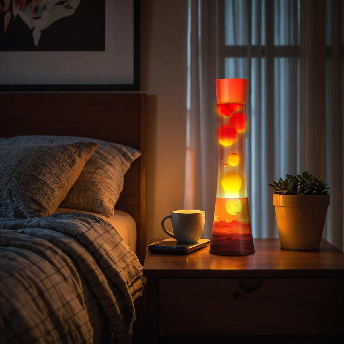 JAMBO 15.5" River Oasis Lamp, Beautiful Lamp for Living Room Office Bedroom Kitchen, Night Light Nightlight for Adults, Teens and Kids, Relaxing Liquid Motion Light, Mood Light, Home Decor
