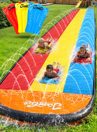 JAMBO 25ft Premium Slip & Slide with 3 Body Boards – XXL Water Slide