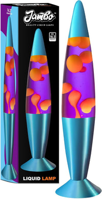 JAMBO 16" Liquid Motion Lamp – Purple Liquid with Yellow/Orange Wax Relaxing Magma Mood Light