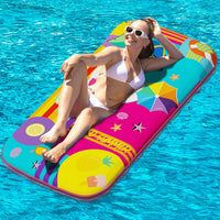 JAMBO Pool Floats, Large Fabric Pool Float, Comfortable Oversized Pool Floats for Adults, Heavy Duty Pool Air Mattress, Inflatable Lounge Raft, Tanning Pool Lounger, Tanning Chair, Pool Toys