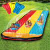 JAMBO Updated 2025-50FT x 8FT Huge Mega Slip Splash and Slide, Heavy Duty Lawn Water Slide, Extra Long Tarp Splash Mat, Big Backyard Waterslide, Outdoor Water Toys