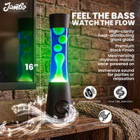 JAMBO 16" Beautiful Lamp with Speaker, Bluetooth Speaker Liquid Motion Lamp, Night Light Nightlight, Lamp for Adults, Teens and Kids, Home Decor, Lamp for Bedroom, Office, Living Room, Kitchen